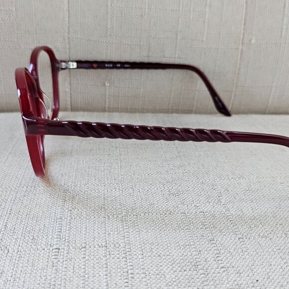 Elle Women Eyeglasses EL14917 RD Burgundy Semi Oval Frames 58-16-140 - Picture 9 of 16